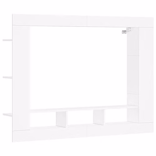vidaXL Modern White TV Cabinet in MDF, W/D/H: 152 x 22 x 113 cm – 1