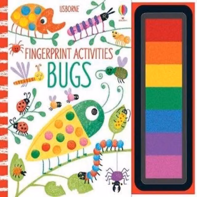 Fiona Watt Fingerprint Activities Bugs Spiral Bound Multicolour Paper Book