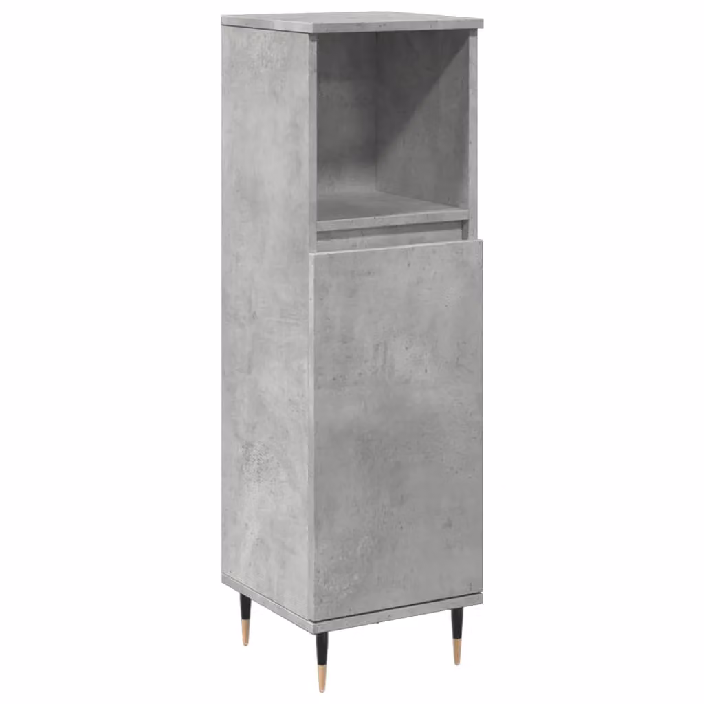 Berkfield Home Industrial Bathroom Cabinet in Concrete Grey, W/D/H: 30 x 30 x 100 cm – 2