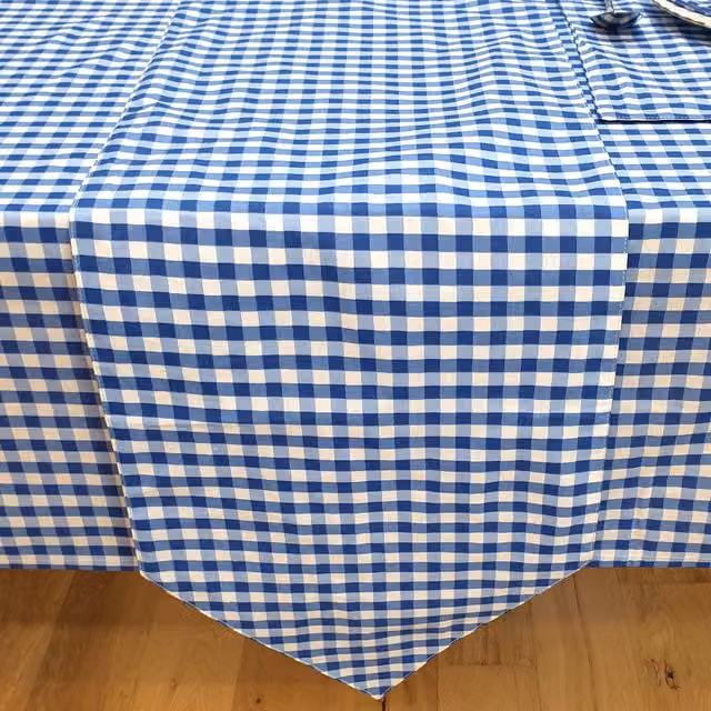 Kitchenwise Bluebell Gingham Check Table Runner
