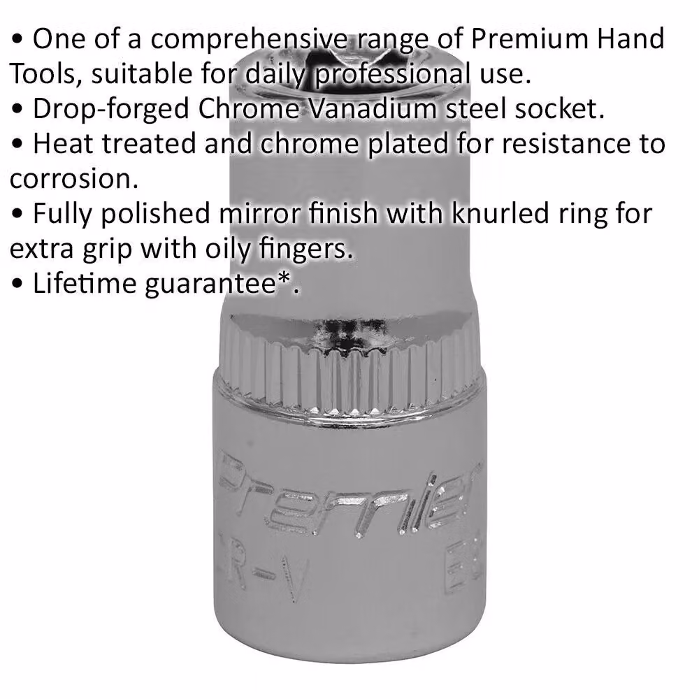 Loops E8 TRX Star Socket Bit 1/4 inch Square Drive Silver Chrome Vanadium Steel – 2
