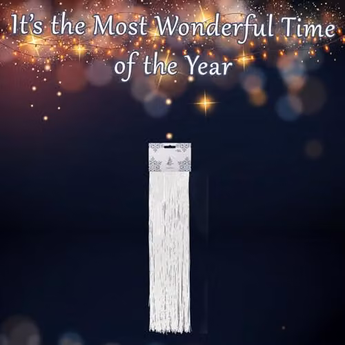 VFM e-Store White Angel Hair Lametta Christmas Tree Hanging Decoration – 3