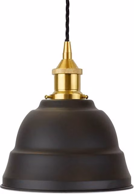 SE Home Lincoln Pendant Light in Matt Black and Polished Brass