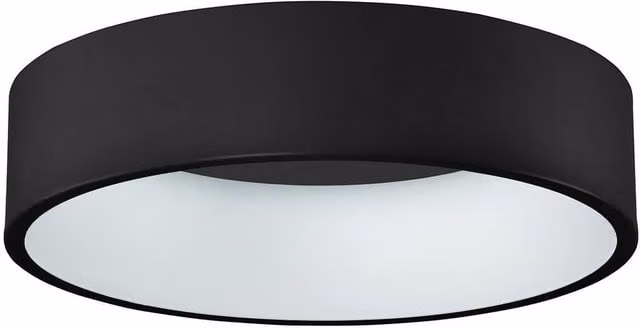 Netlighting Chiara Modern Cylindrical LED Ceiling Light, 4000K, Black