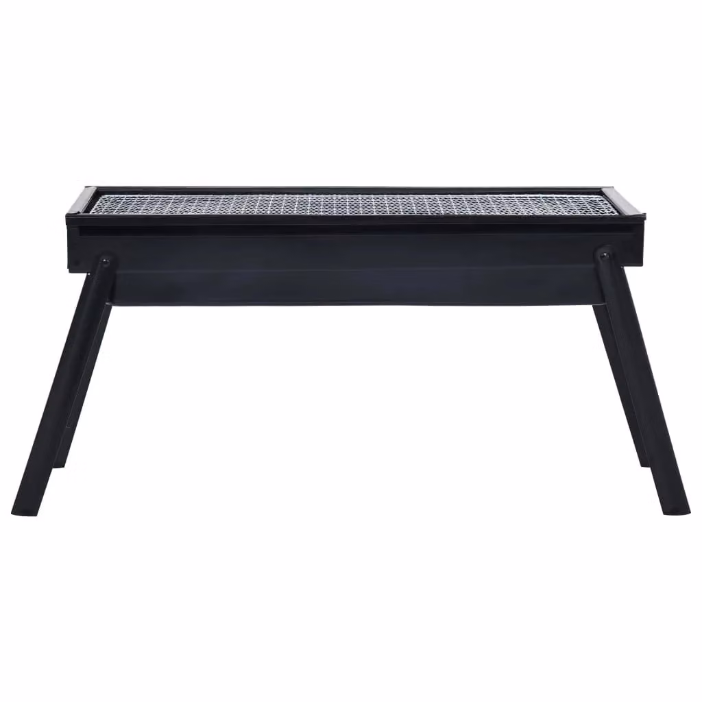 Berkfield Home Portable Steel Charcoal Camping BBQ Tabletop Grill, Black, W: 60 cm, D: 22.5 cm, H: 33 cm – 1