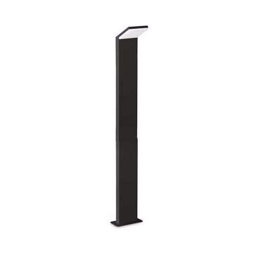 Ideal Lux Style Black Integrated LED Outdoor Bollard Garden Floor Light, 1100Lm, 4000K, IP54