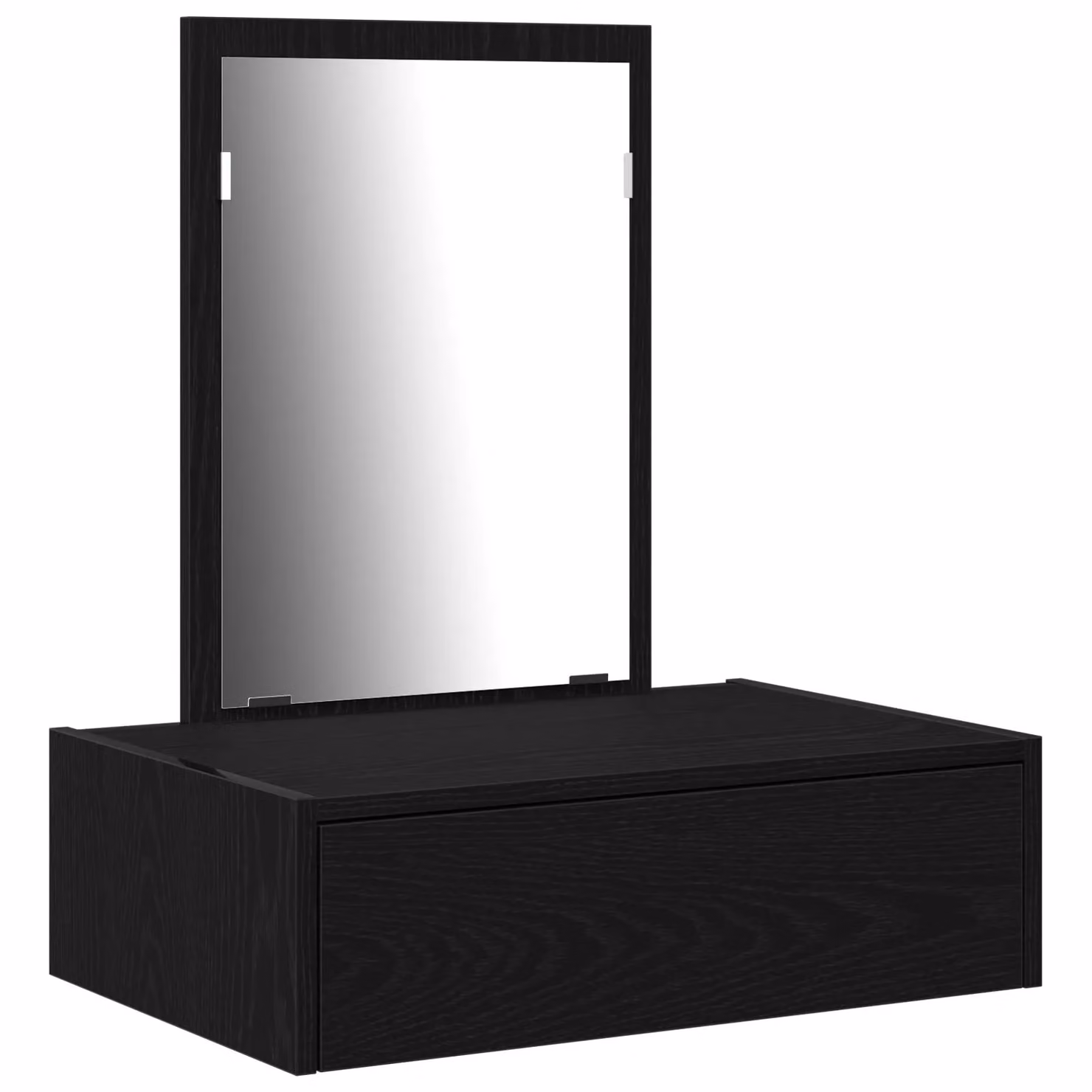 Berkfield Home Wall Hanging Dressing Table in Black Oak, W: 60 cm, D: 40 cm, H: 70 cm – 1