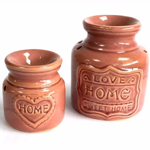 Ancient Wisdom Red Ceramic Round Tabletop Oil Burner and Tealight Lamp – 2
