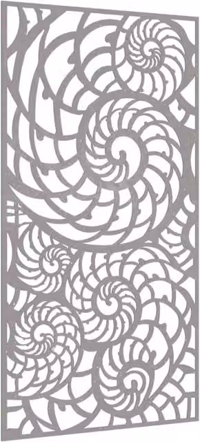 Berkfield Shell Design Metal Wall Decoration, Brown, W: 105 cm, H: 55 cm