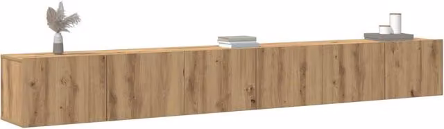Berkfield Home 3 Piece Wall-mounted TV Cabinet Set in Artisan Oak Brown