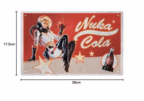 FaNaTtik Fallout Set of 3 Multicolour Metal Wall Signs, W: 28 cm, H: 17.5 cm – 5