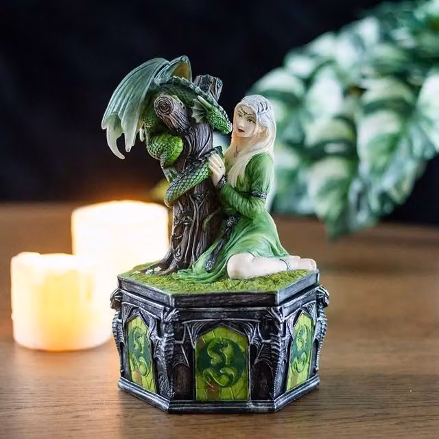 Uniqueful Anne Stokes Dragon Friendship Summer Multicolour Tabletop Box