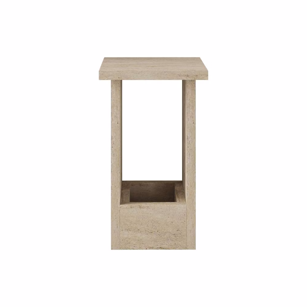 Decortie Tasos' Modern Minimalist Side Table in Beige, W/D/H: 30 x 30 x 50.5 cm – 2