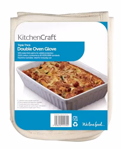 KitchenCraft White Cotton Oven Glove – 4