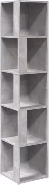 Berkfield Home Corner Cabinet in Concrete Grey, W/D/H: 33 x 33 x 164.5 cm – 1