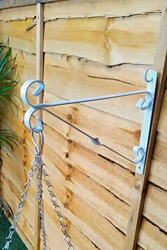 Shop4allsorts White Metal Hanging Basket Support Hook, 25 cm – 2