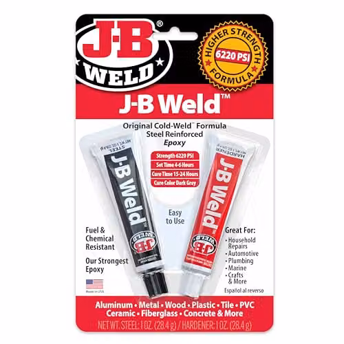 JB Weld Original Cold-Weld Heat Resistant Epoxy in Grey and White – 1