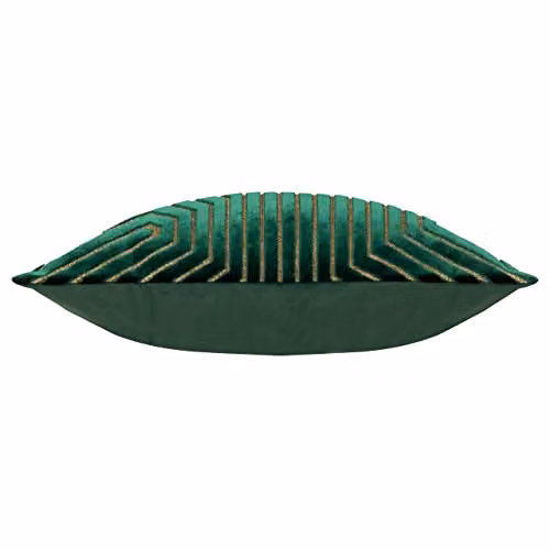 Paoletti Evoke Square Cut Velvet Polyester Filled Cushion in Green, 45 x 45 cm – 2
