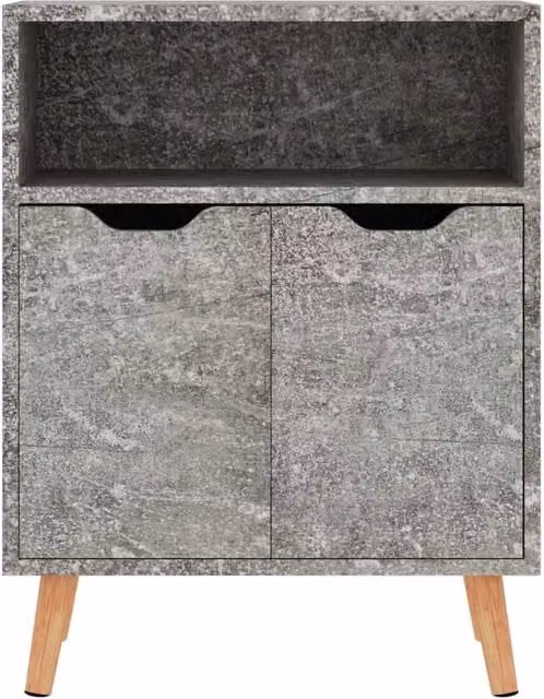 Berkfield Home Sideboard in Concrete Grey, W/D/H: 60 x 30 x 72 cm – 1