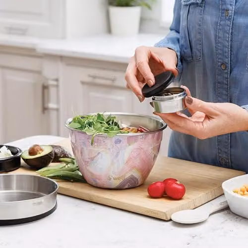 S'well Geode Rose Salad Bowl Kit, Pink, 1.9 l – 2