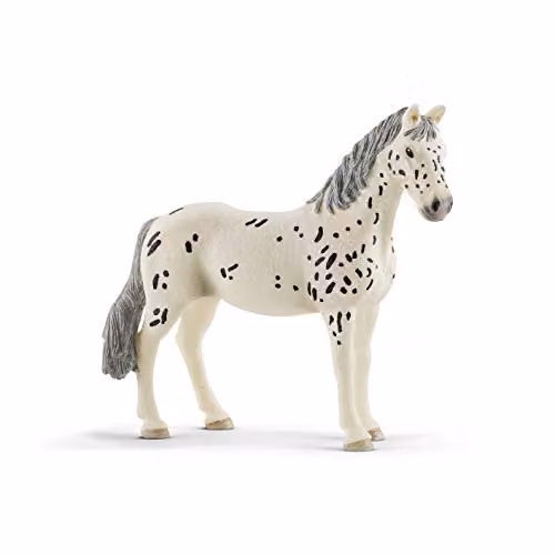 Schleich Horse Club Knabstrupper Mare Toy Figurine, White and Multicolour