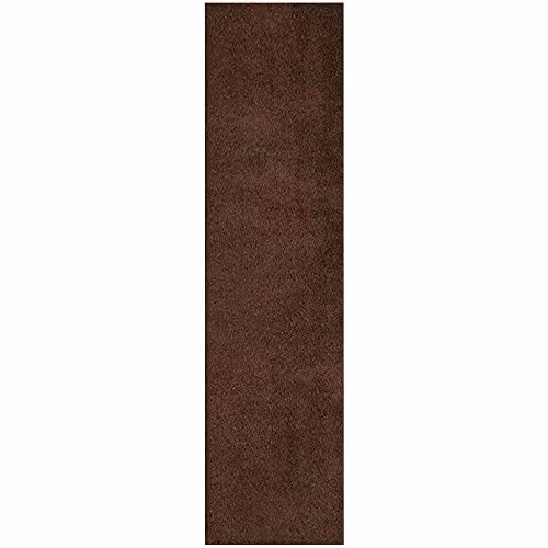 THE RUGS Brown Plain Shaggy High Pile Rug, W: 80 cm, L: 300 cm – 5