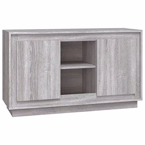 vidaXL Grey Sonoma Sideboard in Engineered Wood W/D/H: 102 x 35 x 60 cm