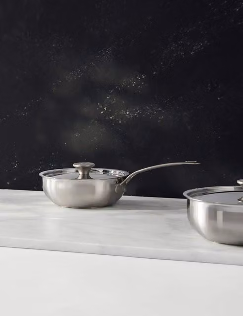 M&S x Tom Kerridge Stainless Steel 20cm Chef Saute Pan, Silver