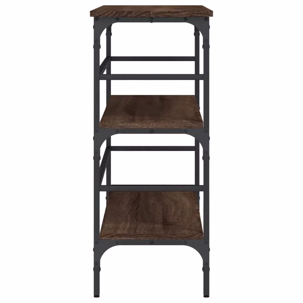 Berkfield Home Brown Oak Console Table, W/D/H: 100 x 32 x 75 cm – 3