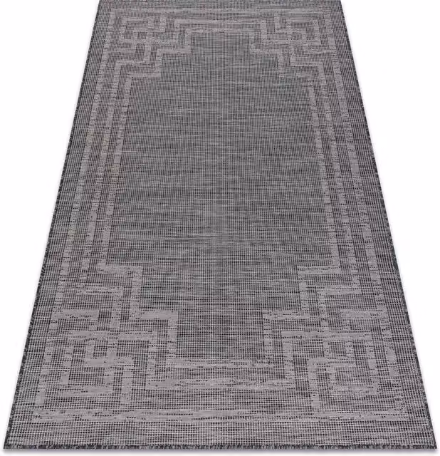 RugsX Black Plain Rectangular Patio Rug, W/D/H: 155 x 220 cm – 1