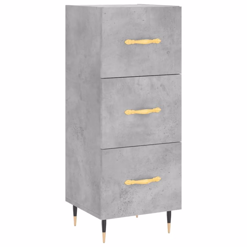 Berkfield Home Modern Sideboard in Concrete Grey, W/D/H: 34.5 x 34.0 x 90.0 cm – 2