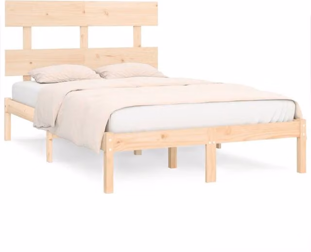 Berkfield Home Solid Wood Pine Bed Frame in Brown, W/D/H: 120 x 200 cm