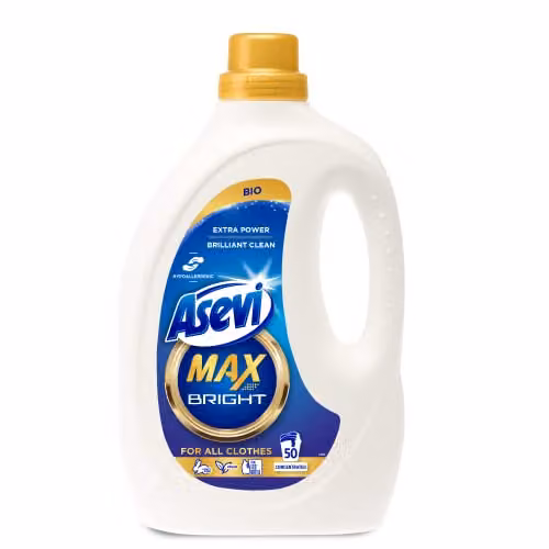 Asevi Max Hypoallergenic Bio Laundry Detergent Concentrated Liquid Cleanser, White, 2500ml