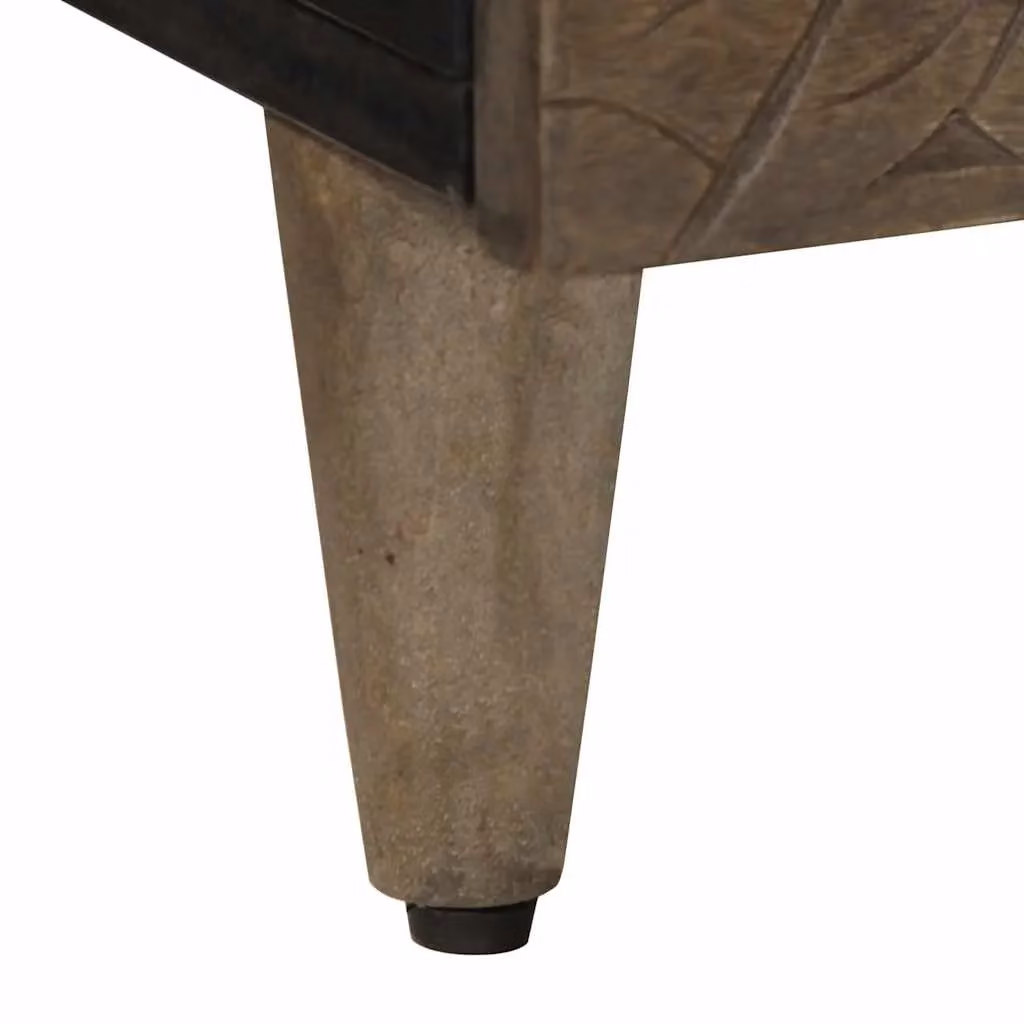 Berkfield Home Light Grey Mango Wood Coffee Table W/D/H: 100 x 54 x 40 cm – 5