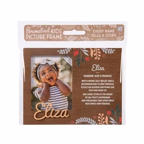 History & Heraldry Eliza Pre-personalised Child's Picture Frame, Brown, W/H: 11 x 8.5 cm – 1