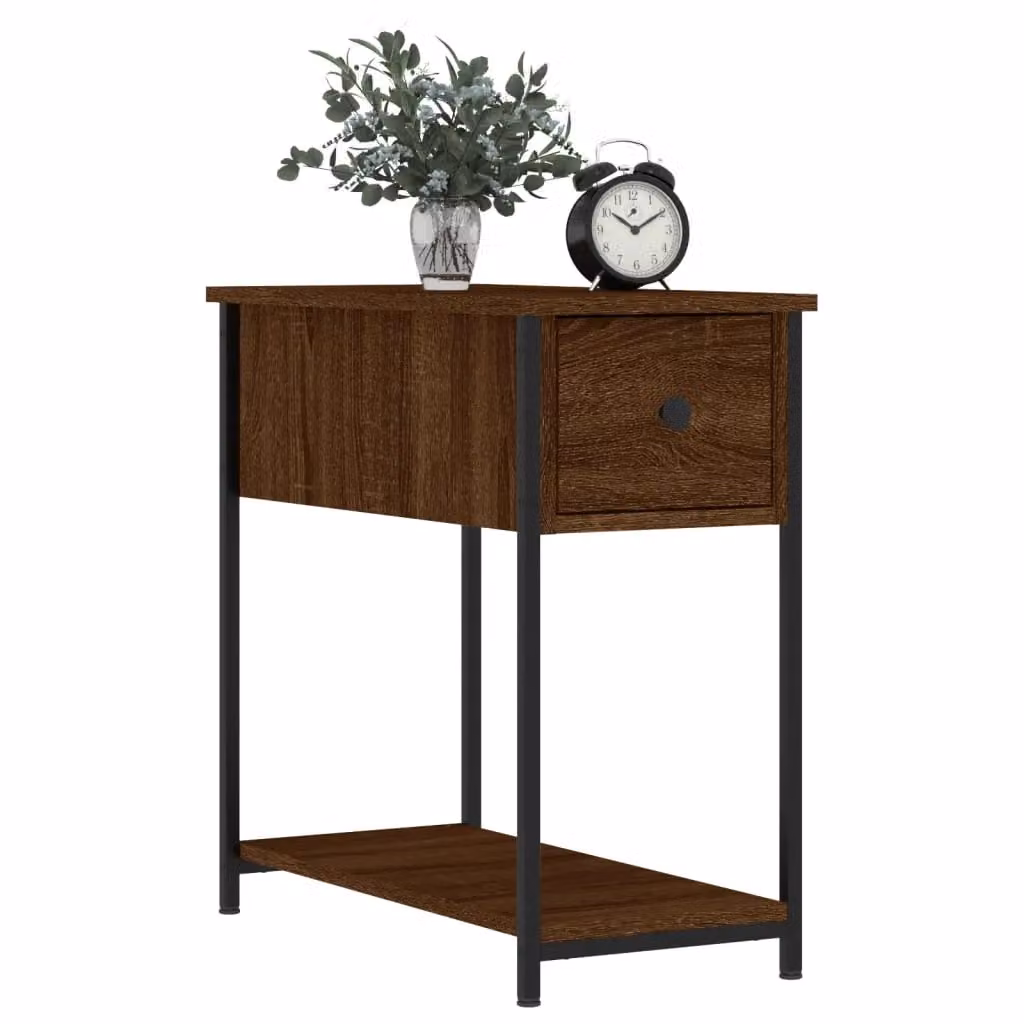 Berkfield Home Bedside Cabinet in Brown Oak, W/D/H: 30 x 60 x 60 cm – 3