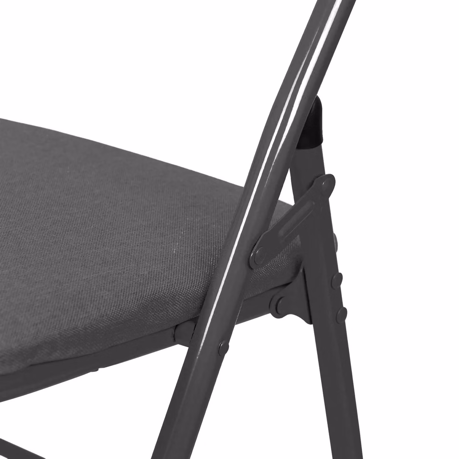 Harbour Housewares Set of 2 Black Fabric Padded Metal Folding Chairs – 4