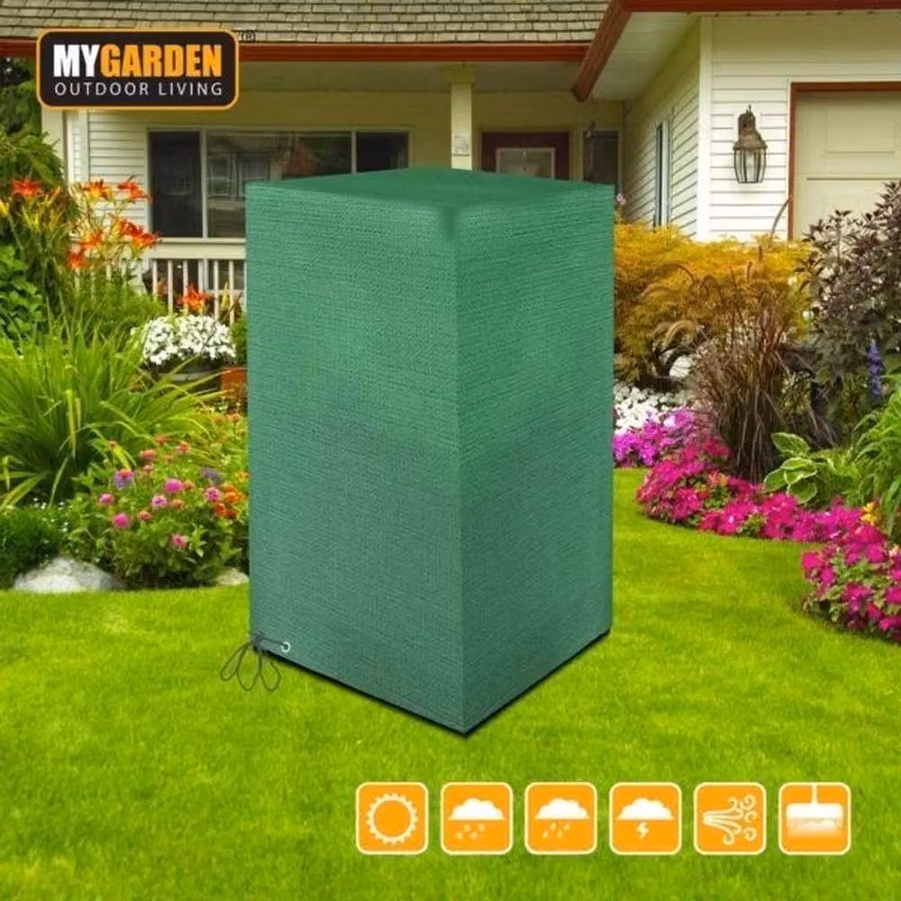 FLAVORA Green Water Repellent Garden Patio Stacking Dining Chair Cover – 3