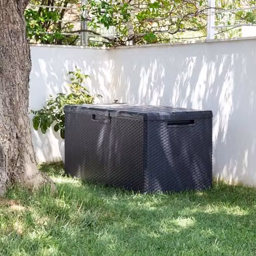 Toomax Portofino Plastic Garden Storage Chest in Anthracite or Black, W/D/H: 124.0 x 56.0 x 54.5 cm – 6