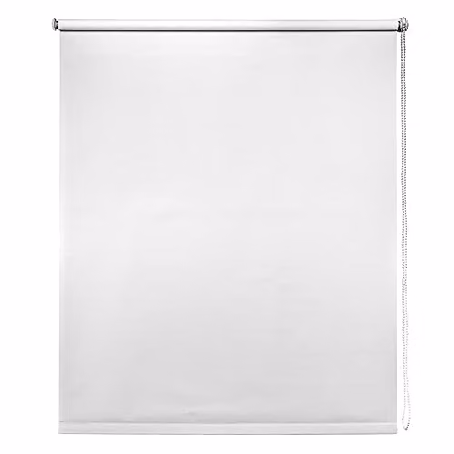 New Edge Blinds White Thermal Blackout Roller Blind, Width: 160 cm, Drop: 165 cm