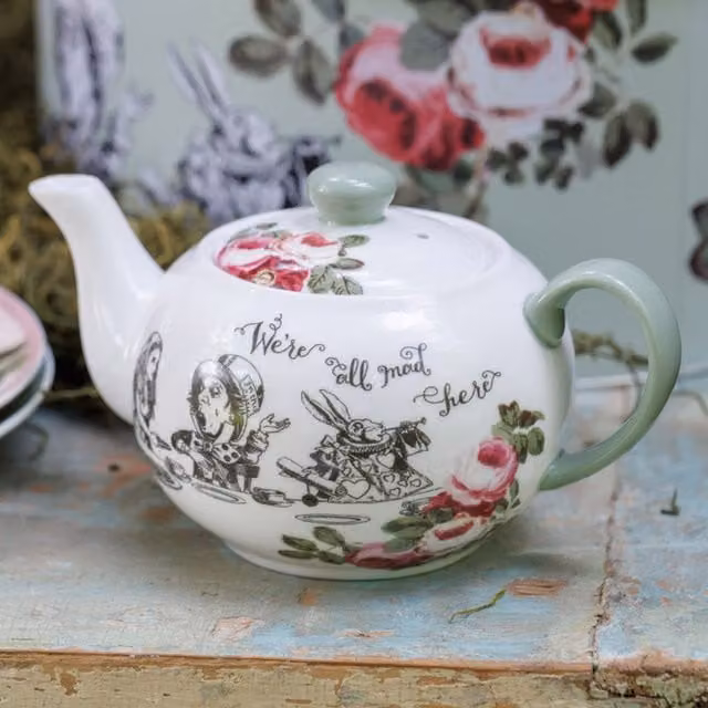 Mikasa Blue and White Floral Bone China Mini Teapot, 400ml
