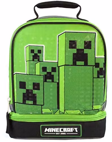 Vanilla Underground Insulated Fabric Lunch Bag with Compartments in Green and Grey