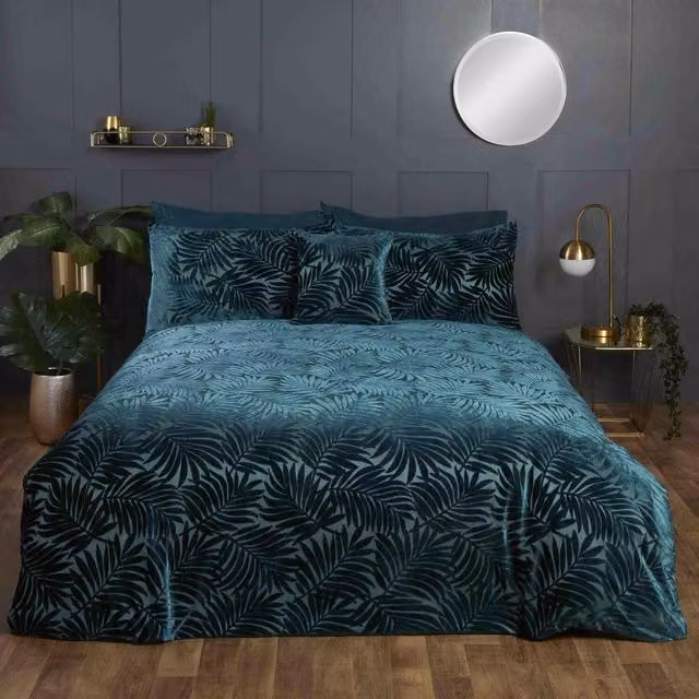 Rapport Paloma Green Floral Jacquard Duvet Cover Set, 200 x 200 cm