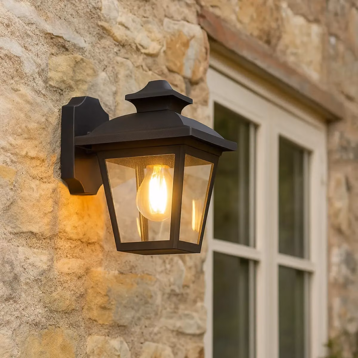 CGC Lighting Hope Black Industrial Outdoor Wall Lantern Light – 2
