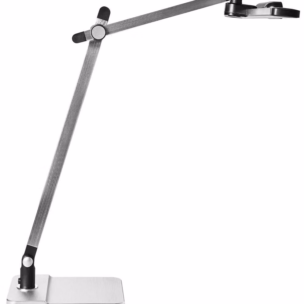 Wyld and Coco Silver Metal Desk Lamp with Adjustable Arm, Stepless Dimmer and 3 Colour Modes – 2