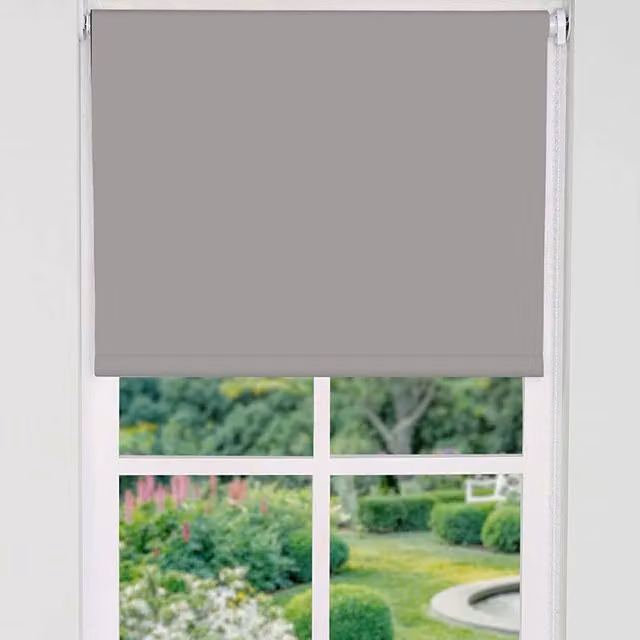 NewEdgeBlinds Thermal Blackout Roller Blinds in Grey, Width: 120 cm