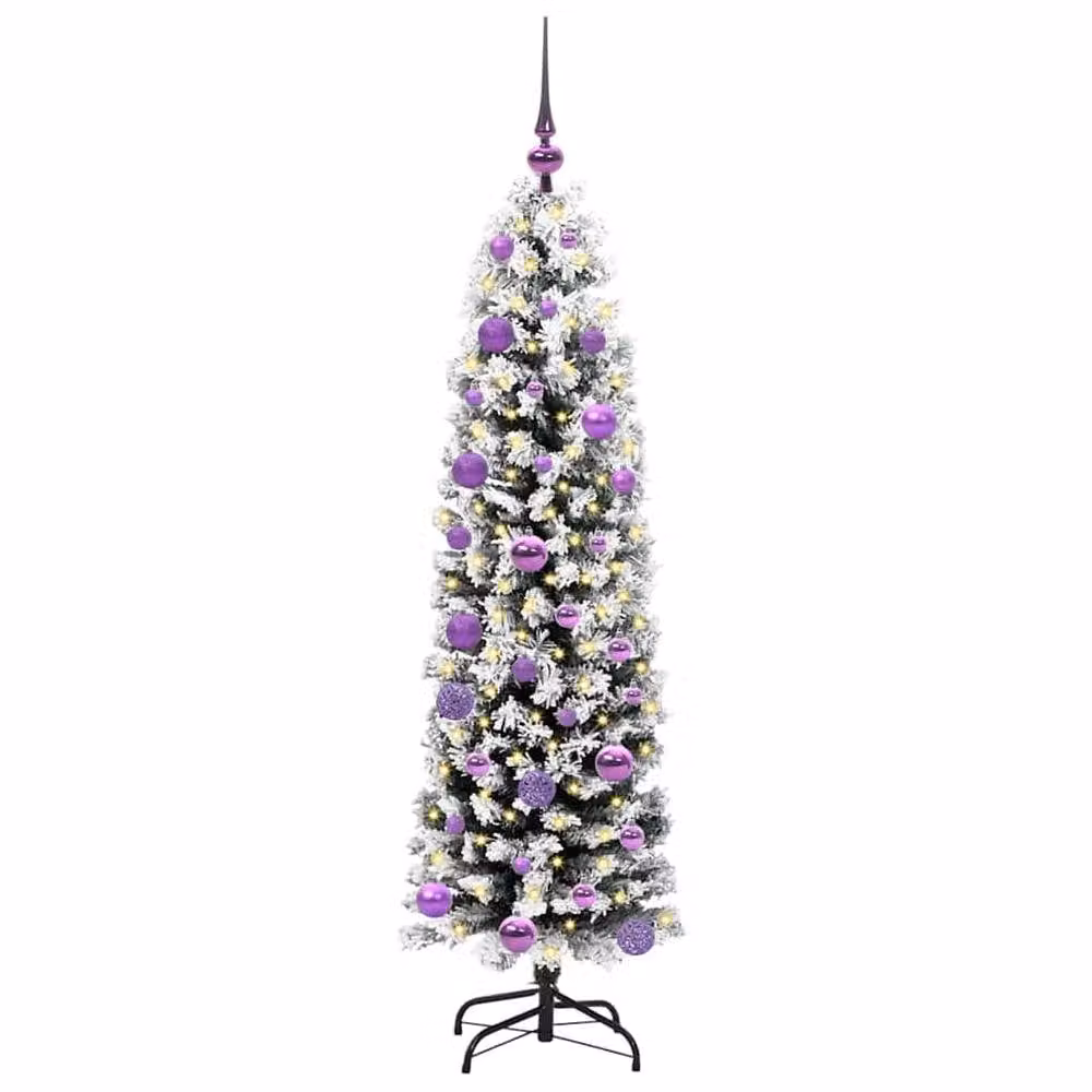 Berkfield Home Artificial Green Christmas Tree with 150 Warm White LEDs and Stand, Height: 150 cm – 3