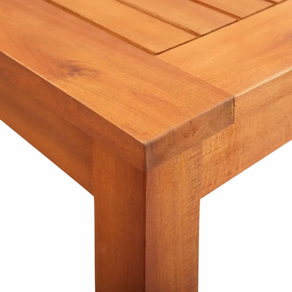 Berkfield Home Rustic Acacia Wood Garden Table, Brown, W/D/H: 88 x 88 x 74 cm – 3