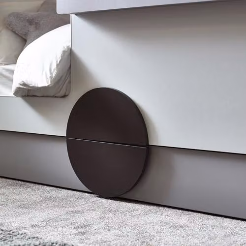 Julian Bowen Tourer Caravan Bed Frame in White, Grey and Black Lacquered Solid Wood, W/D/H: 90 x 190 x 95 cm – 3