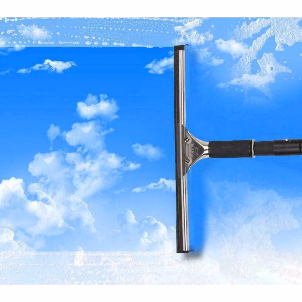 Kelvenix Professional 14 inch Window Squeegee Glass Cleaner Applicator in Black with Stainless Steel and Rubber – 4